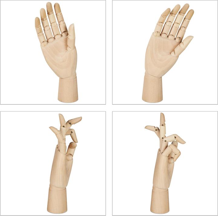 Actual product image Relaxdays Wooden hand
