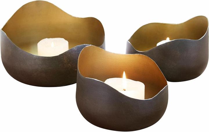 Produktbild Loberon Windlicht 3er Set Thalorion braun (3 x)