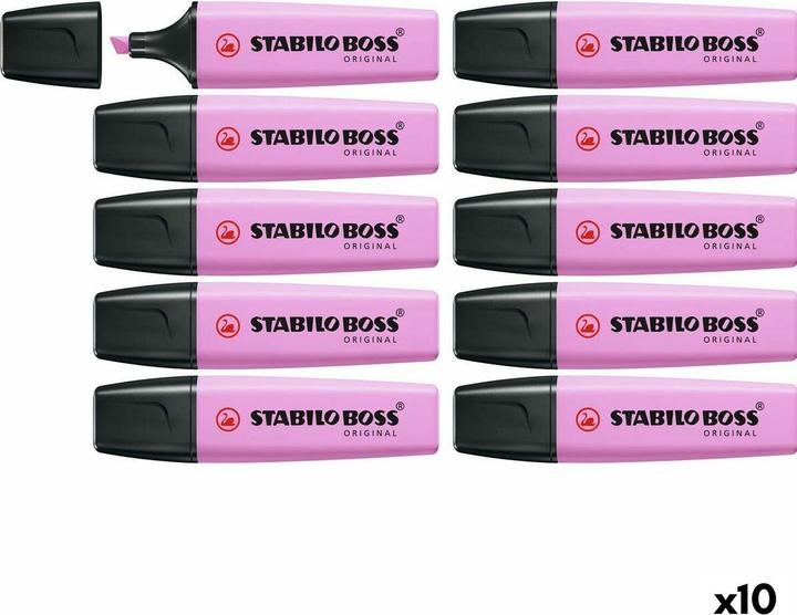 Image du produit STABILO Surligneurs - BOSS ORIGINAL Pastel - Pack de 10 - fuchsia frais (5 mm, 10 x)