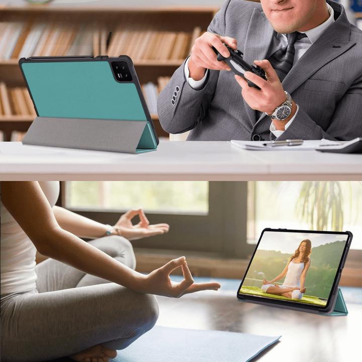 Actual product image Cover-Discount Xiaomi Pad 6 - Tri-fold Smart Case green (Xiaomi Pad 6, Xiaomi Pad 6 Pro)