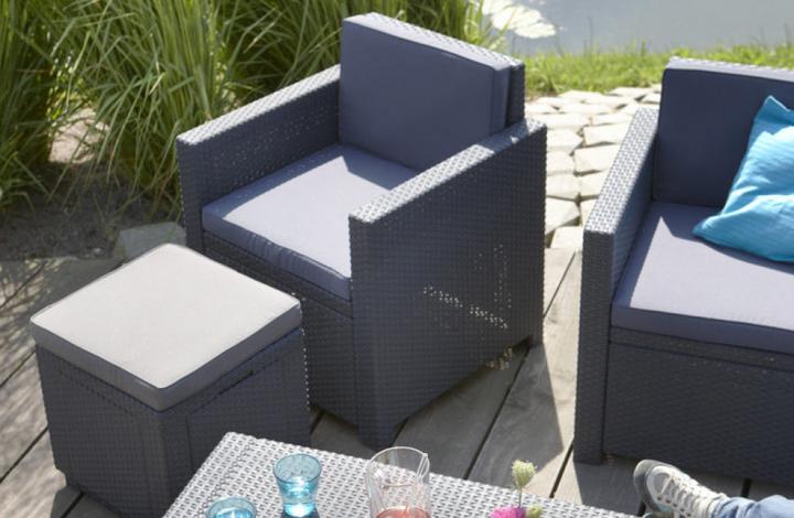 Actual product image Allibert Cube stool (with cushion)