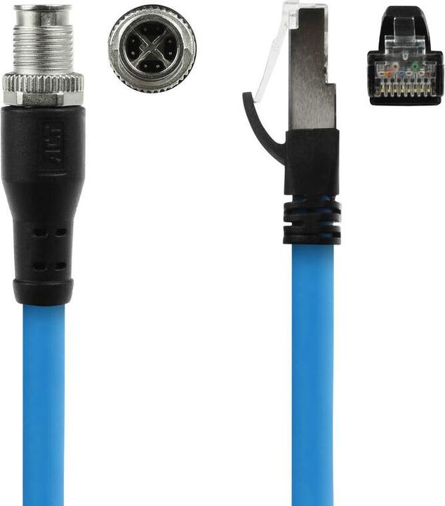 Immagine prodotto Cavo industriale da 1,50 metri Cavo per sensori M12X 8 pin maschio da telaio a RJ45, cavo Superflex
