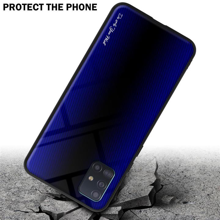 Actual product image Cadorabo TPU Striped Glass Cover (Samsung Galaxy M40s)