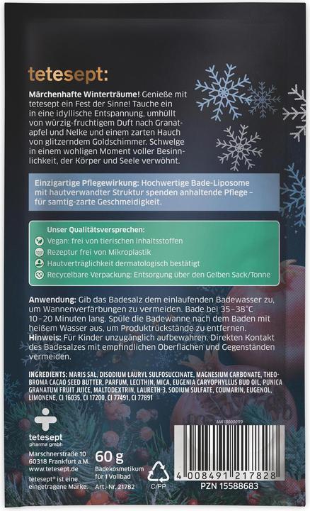 Produktbild Tetesept Pflegeset Winter Wohlfühlmomente (Badeperlen)