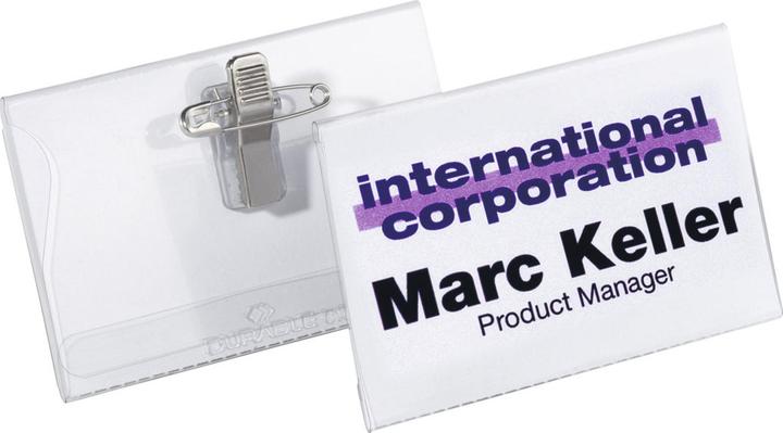 Durable Badges nominatifs avec clip combiné