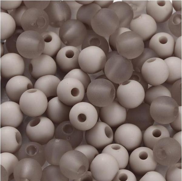 Actual product image Creativ Company Plastic beads 6 mm, light grey, 150 pcs.