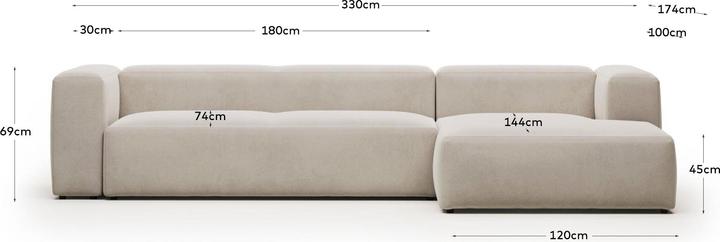 Image du produit Kave Home Blok (5 places, Canapé d'angle, Grand canapé)