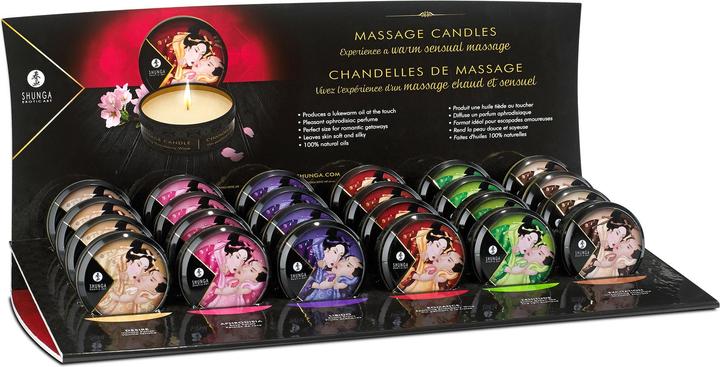 Image du produit Shunga Présentoir Mini bougies de massage (240 ml)