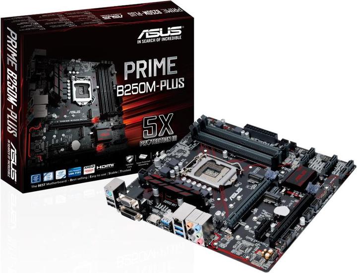 Actual product image ASUS Prime B250M-Plus (LGA 1151, Intel B250, mATX)