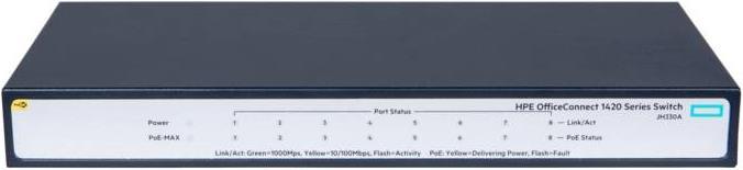 Produktbild Aruba HP 1420-8G: 8 Port Switch, 1Gbps (8 Ports)
