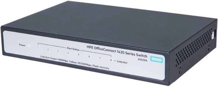 Produktbild Aruba HP 1420-8G: 8 Port Switch, 1Gbps (8 Ports)
