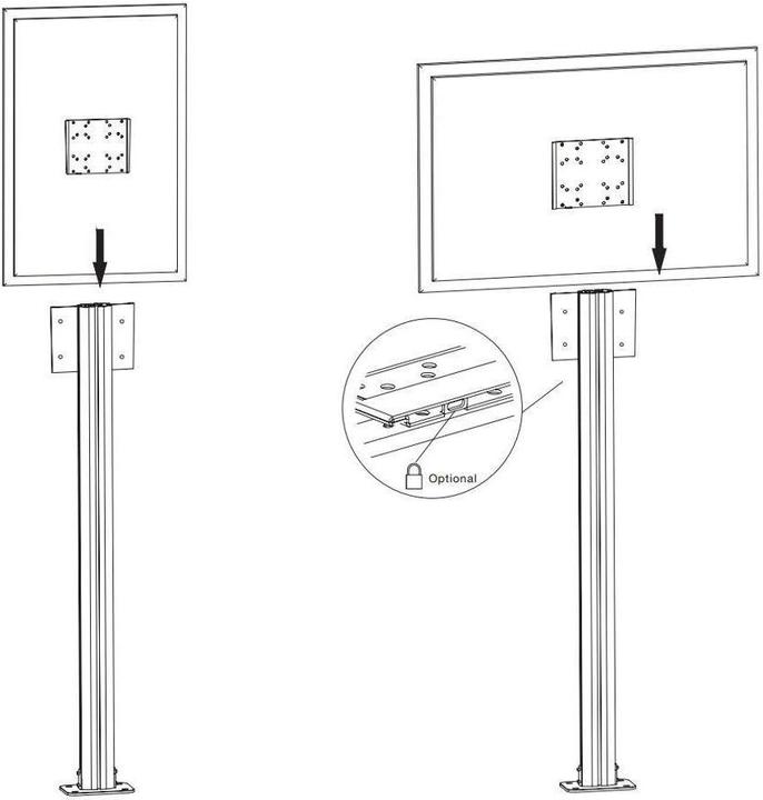 Image du produit Multibrackets M Présentoir 180 (63", 60 kg)