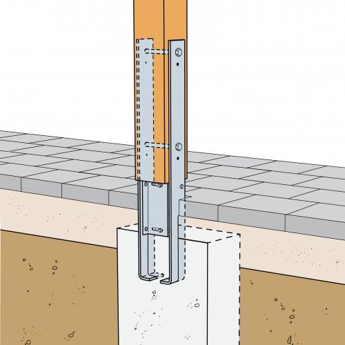 Actual product image Simpson Strong-Tie Simpson CMR Stützenfüsse (Support foot)