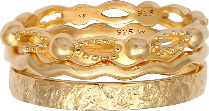 Actual product image Elli Band ring, Ball, Ring set, Waves (58, 925 Silver)