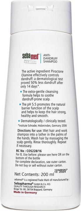 Produktbild Sebamed Dermatologisches Shampoo 200ml (200 ml, Flüssiges Shampoo)