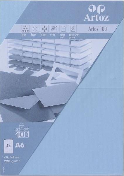 Artoz 1001 cards A6 pastel blue (A4, 220 g/m²)