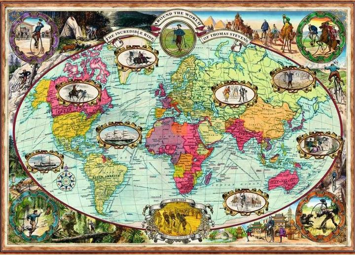 Immagine prodotto Ravensburger Puzzle - Il giro del mondo in bicicletta - 1000 pezzi (1000 pezzi)