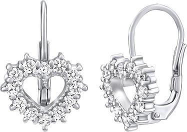 Actual product image Silvego Romantic silver earrings Hearts with zircons SILVEGO31969Z