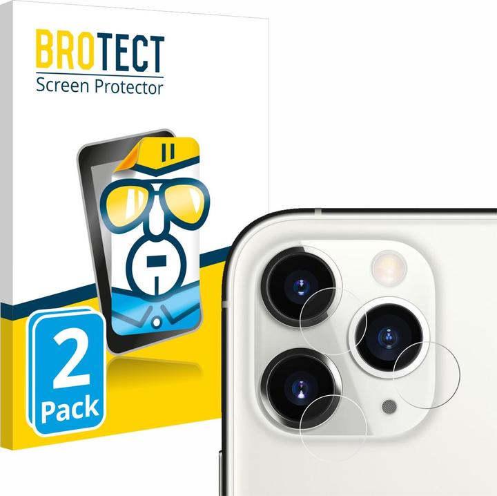 BROTECT Schutzfolie Displayschutz Klar (2 Stück, Apple iPhone 11 Pro)