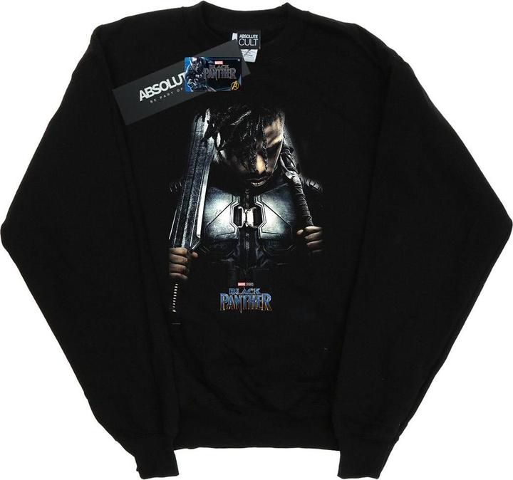 Black Panther Killmonger Poster Baumwolle Sweatshirt