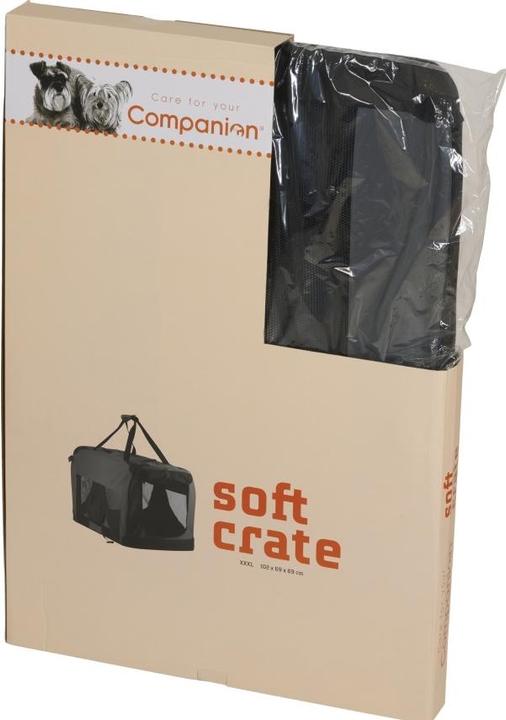 Actual product image Companion Pet Soft Crate, 102x69x69 cm, grå/sort XXXL