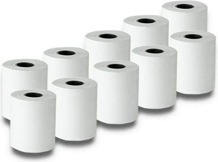 Immagine prodotto Qoltec Bianco - Rotolo (5,7 cm x 30 m) - 55 g/m² - 10 rotoli di carta termica per copie