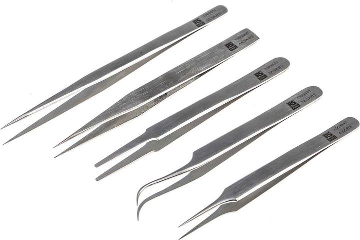 Actual product image Rs Pro Kit of 5 tweezers