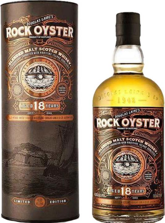 Immagine prodotto Douglas Laing ROCK OYSTER 18 Years Old Blended Malt 46,8% Vol. 0,7l in confezione regalo (Malto miscelato, 1 x 70 cl)