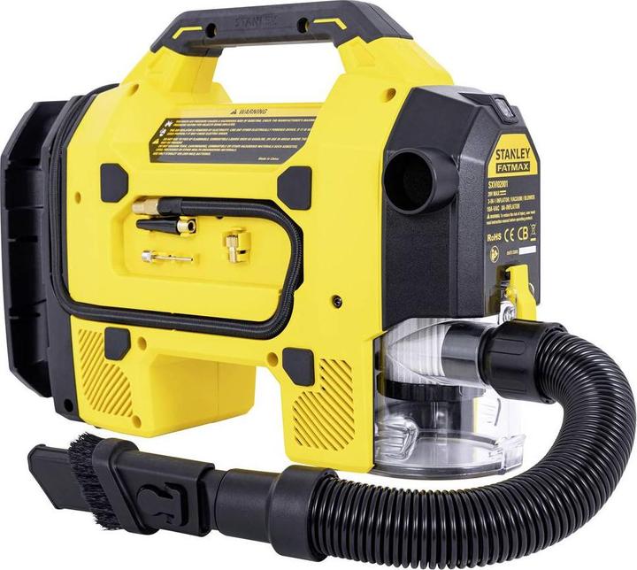 Actual product image Stanley SXVI02001 Akku-Kompressor 10 bar 12 V Adapter zum Betrieb per Kabel, Di