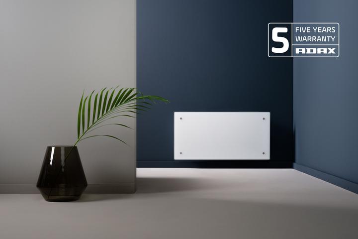 Image du produit Adax Surface de chauffe en verre Clea H 12 KWT, 1200W 230V avec WiFi, blanc (1200 W)