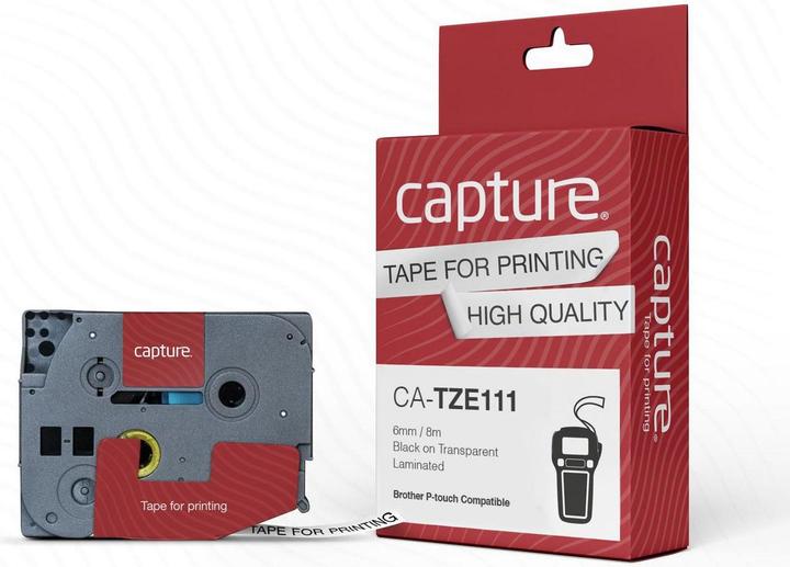Image du produit Capture Ruban adhésif noir sur transparent 6mm