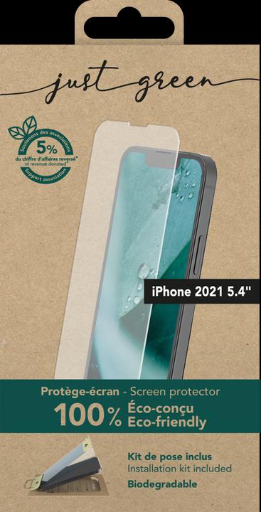 Actual product image Just Green Bio Screen Protector (1 Piece, Apple iPhone 13 mini)