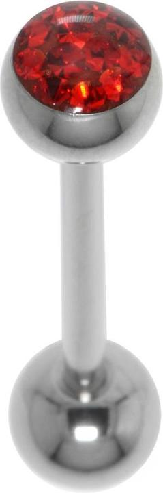 Produktbild Bijouteria Zungenpiercing (Chirurgenstahl 316L, Epoxiharz, Kristall)