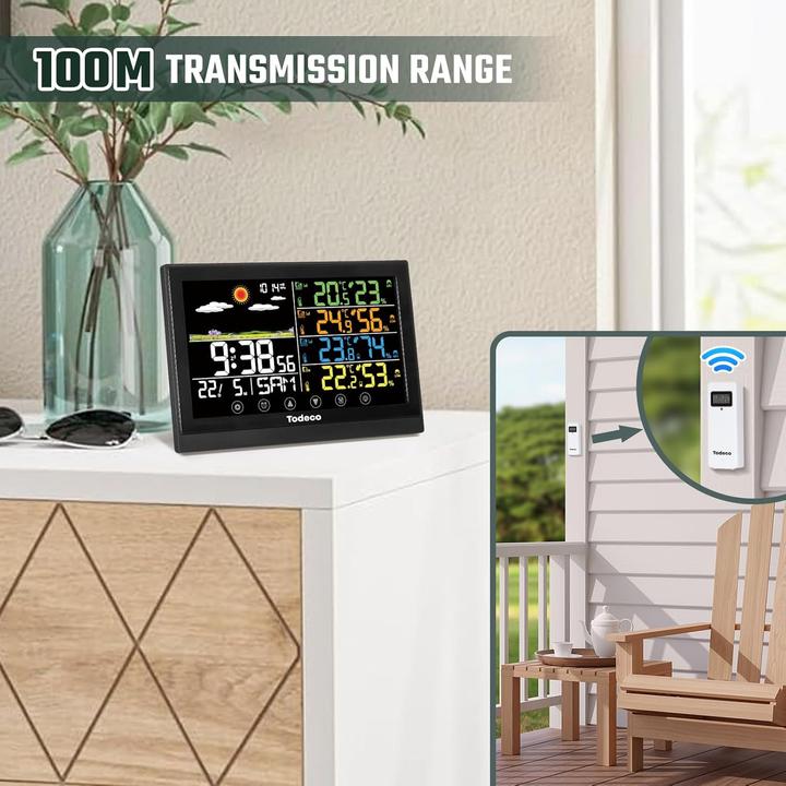 Produktbild Todeco Funk-Wetterstation mit 3 Aussensensoren