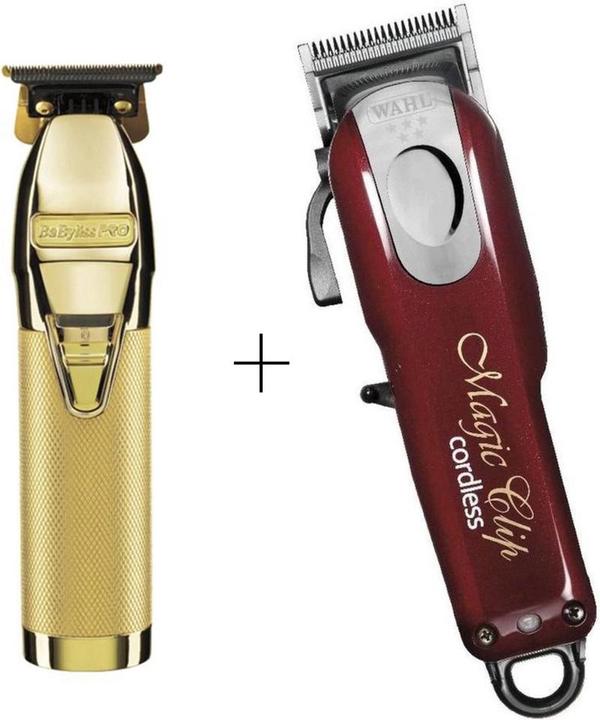 Wahl Magic clip cordless + Babyliss Skeleton gold trimmer