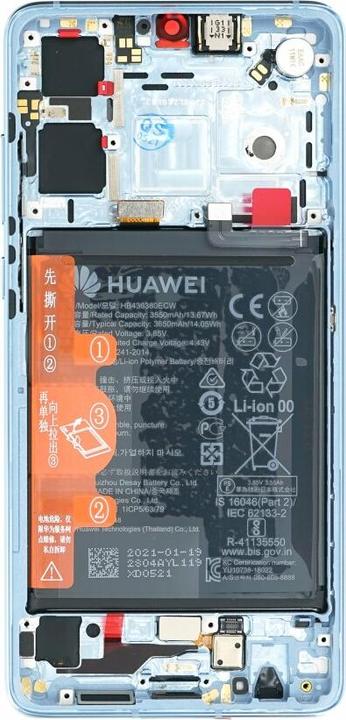 Immagine prodotto Huawei Unità display + cornice + batteria P30 (nuova versione) cristallo di respirazione 02354HMF (Accumulatore di carica elettrica, Huawei P30)