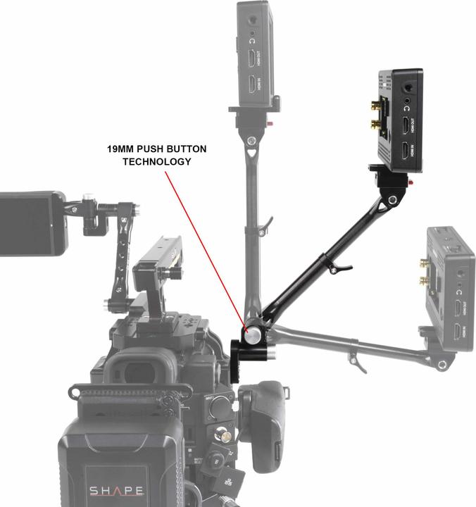 Produktbild Shape Teleskopischer Push Button Magic Arm Kit mit Delta Mini Platte (Stativadapter)