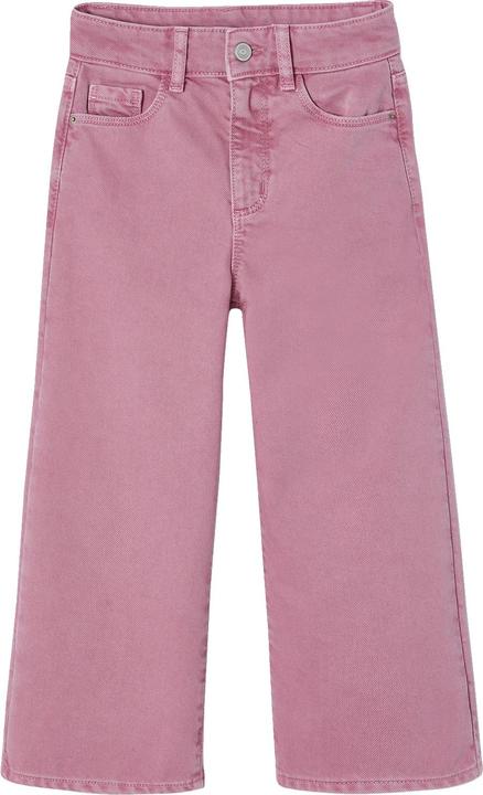 Actual product image Vertbaudet Wide girls' fabric trousers, adjustable waistband (86)