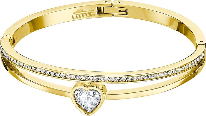 Image du produit Lotus Style - Bracelet solide plaqué or avec coeur Femme Basic LS2121-2 / 1 (L) (Acier inoxydable)