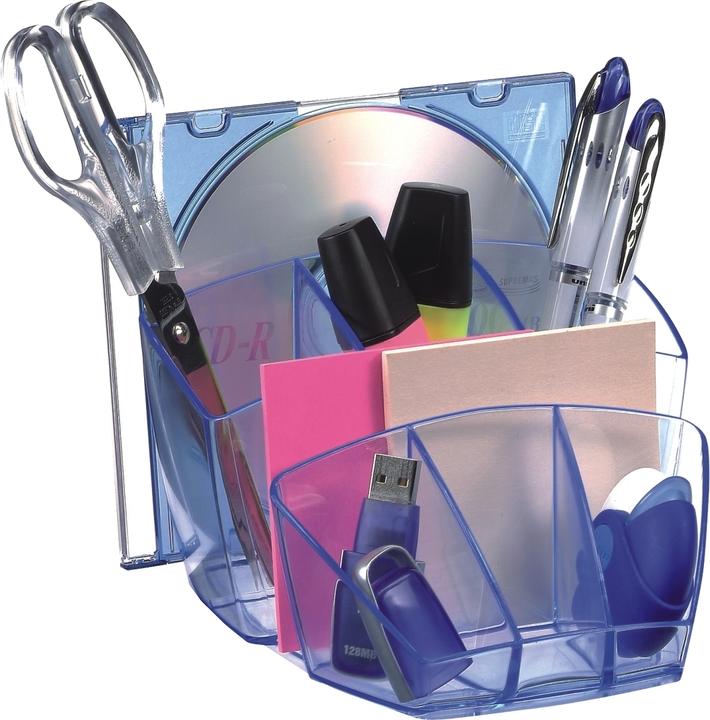 Image du produit Cep Porte-stylos Ice Blue bleu transparent Polystyrène 6 compartiments 14,3 x 15,8 x 9,3 cm