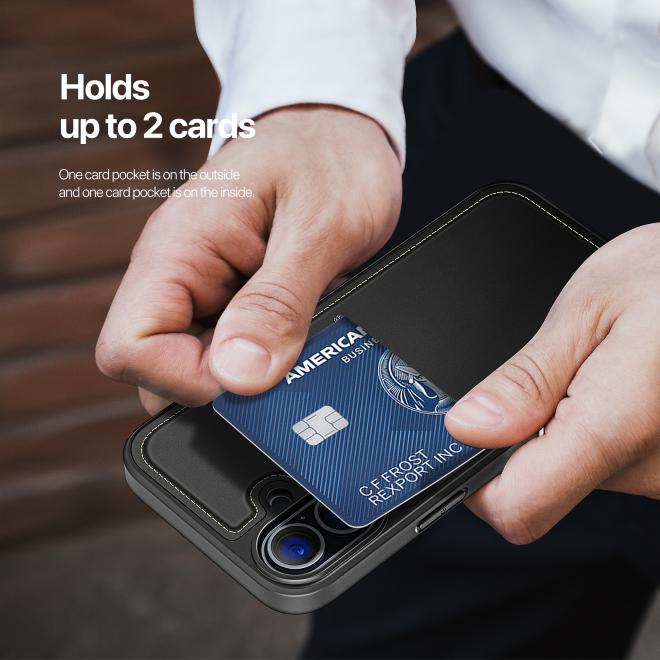 Immagine prodotto Dux Ducis Custodia per iPhone 16 Plus con slot per schede - Nero (Apple iPhone 16 Plus)