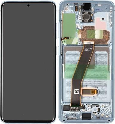 Produktbild Samsung LCD + Touch + Frame für G980F, G981B Galaxy S20, S20 5G - cloud blue