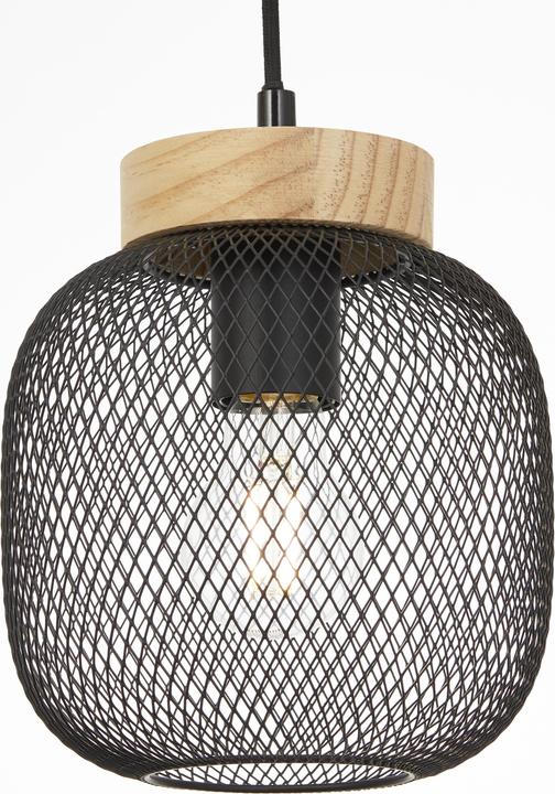 Produktbild Brilliant Balkenpendelleuchte, H 177 cm, B 68 cm, Metall/Holz, schwarz/braun (E27)