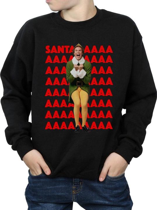 Actual product image Elf Boys Buddy Santa Scream Sweatshirt (128)