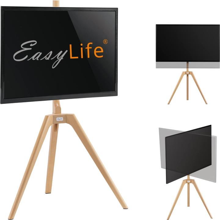 Produktbild Easy Life TV Stativ Holz, Weiss/Buche Hell