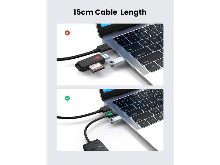 Actual product image Ugreen 2 in 1 USB-A 3.0 card reader (USB 3.0)