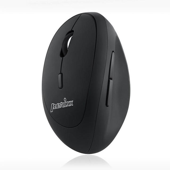 Actual product image Perixx PERIMICE-719L, Small ergonomic mouse for left-handers, cordless, black (Wireless)