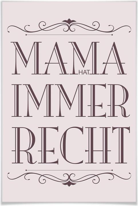 Image du produit Trenddeko Maman a toujours raison - 02 (70 x 100 cm)