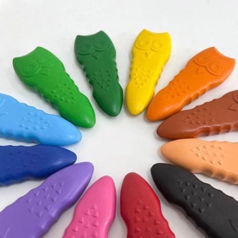 Immagine prodotto Magni Figura pastelli a cera gufo (Multicolore, 12 x)