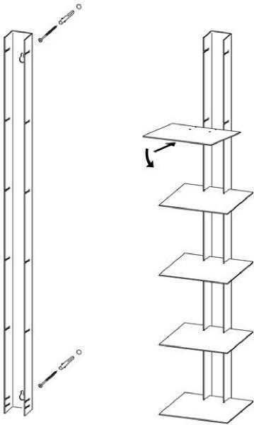 Produktbild haseform Bücherturm (18 x 16.5 x 170 cm)